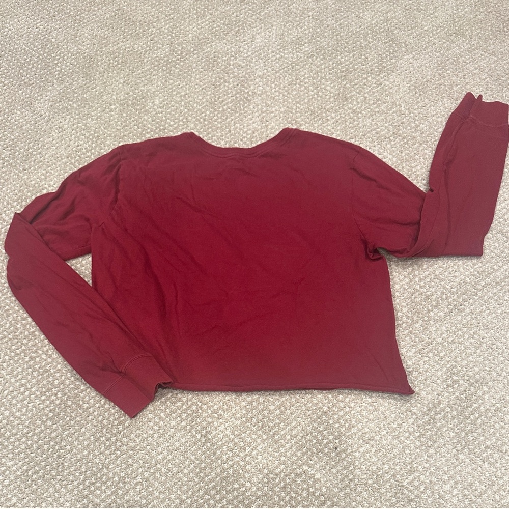 🧡Nike womens burgundy cropped Florida State University long sleeve shirt size M🧡 - Picture 2 of 3
